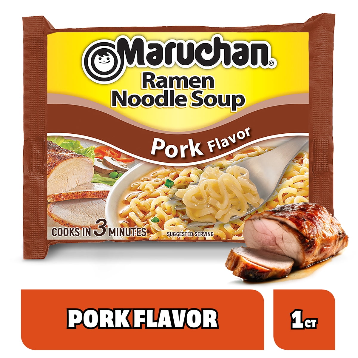미국직구 Maruchan Ramen Noodle 85g 2팩 / Maruchan Ramen Noodle Soup, Pork Flavor Instant Noodle 2