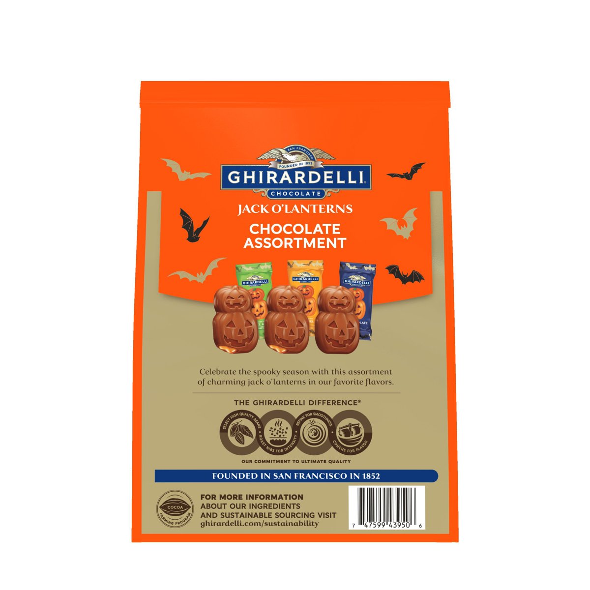 미국직구 Ghirardelli 초콜릿 352g / Ghirardelli Premium Chocolate Jack O' Lantern Shaped Chocolate 5