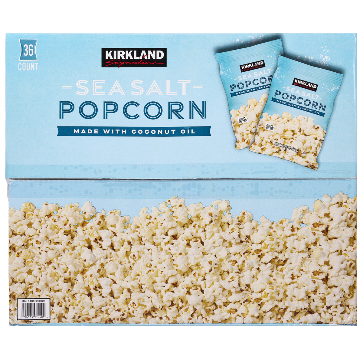 미국직구 Kirkland Signature Popcorn, Sea Salt, 0.65 oz, 36 ct