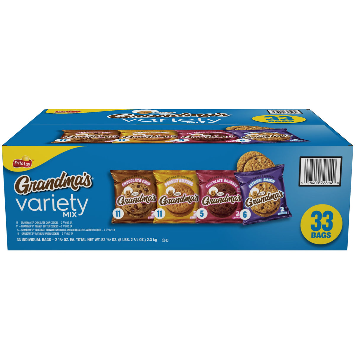 미국직구 Grandma's Cookies, Variety Pack, 2.5 oz, 33 ct