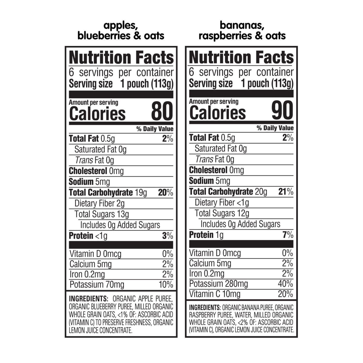 미국직구 HappyBABY Organics Clearly 113g 12팩 / HappyBABY Organics Clearly Crafted Fruit & Oat  6