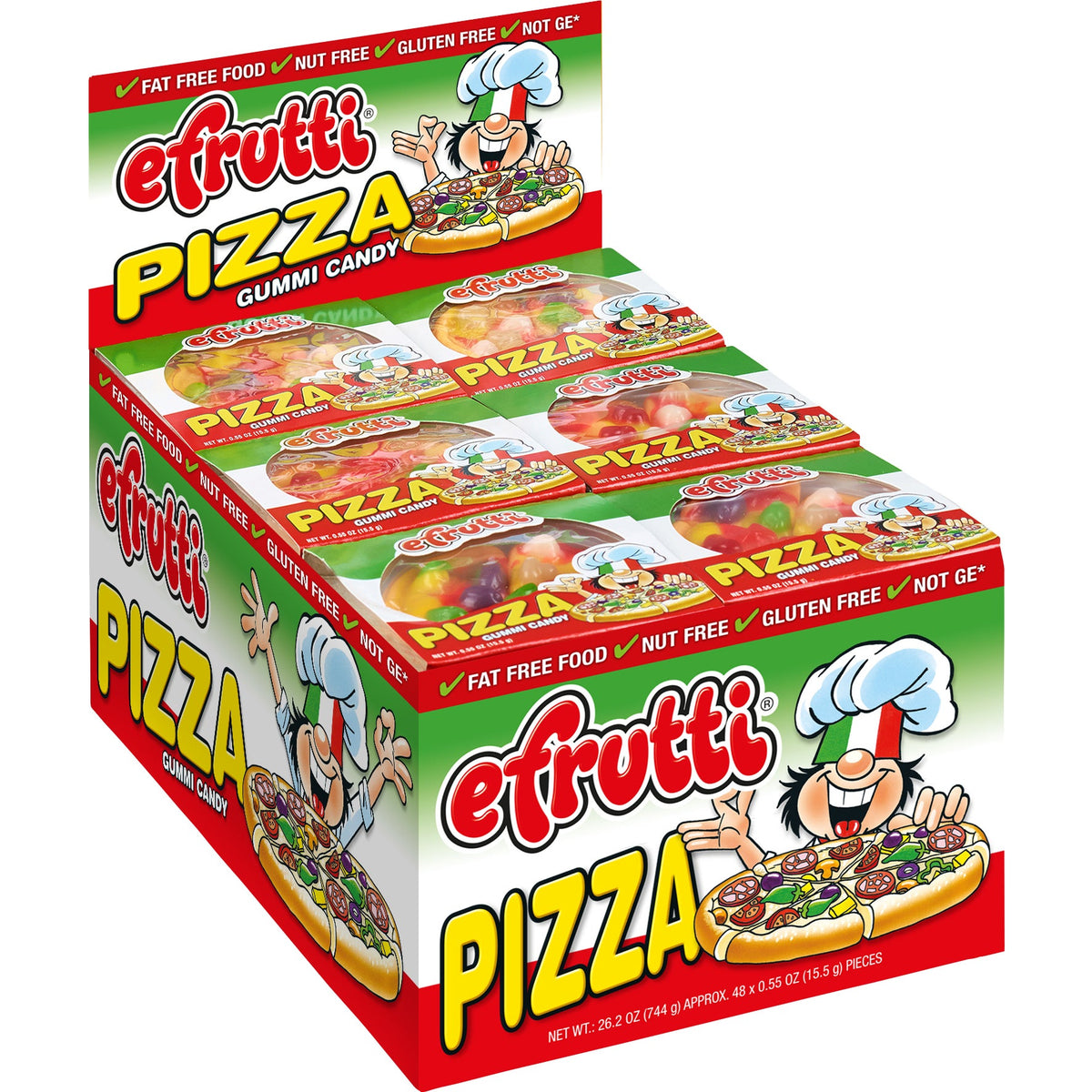 미국직구 Efrutti Gummi Pizza, 0.55 oz, 48 ct