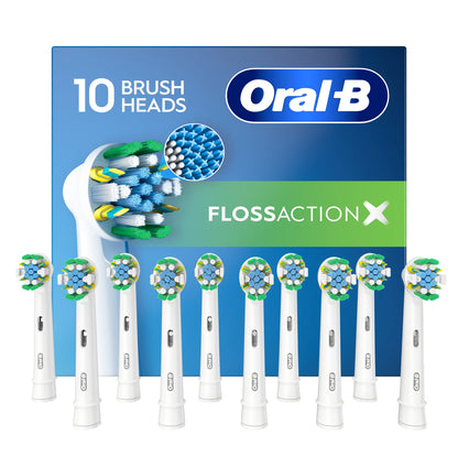 미국직구 오랄비 전동칫솔 교체모 Oral-B Floss Action Replacement Electric Toothbrush Heads, 10-count