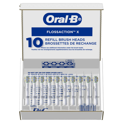 미국직구 오랄비 전동칫솔 교체모 Oral-B Floss Action Replacement Electric Toothbrush Heads, 10-count