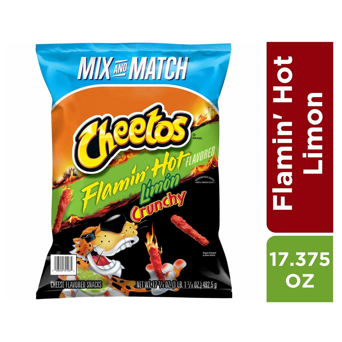 미국직구 Cheetos Flamin' Hot 493g / Cheetos Flamin' Hot Limon Crunchy Cheese Flavored Snacks,  3