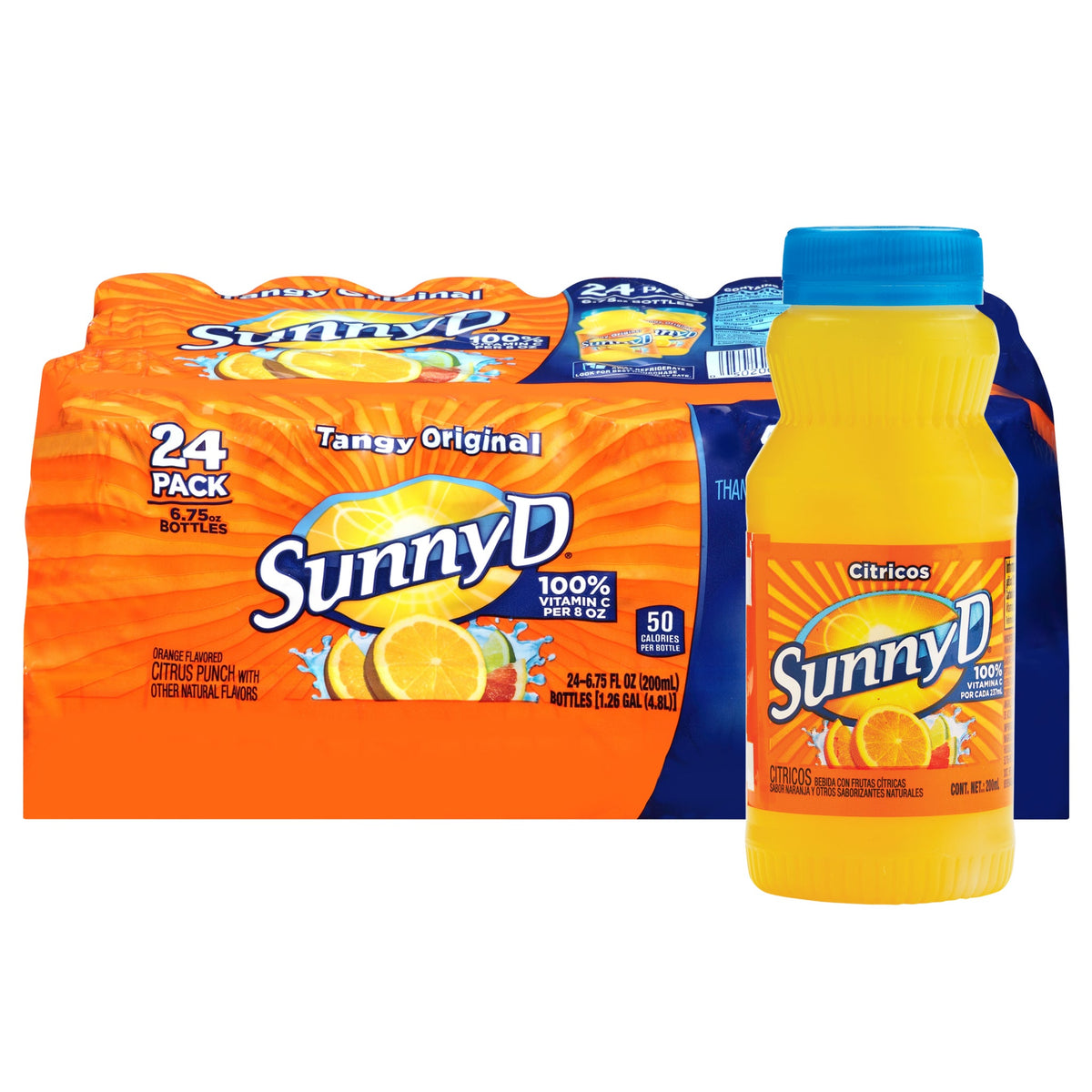 미국직구 Sunny D Citrus Punch, Tangy Original, 6.75 fl oz, 24 ct