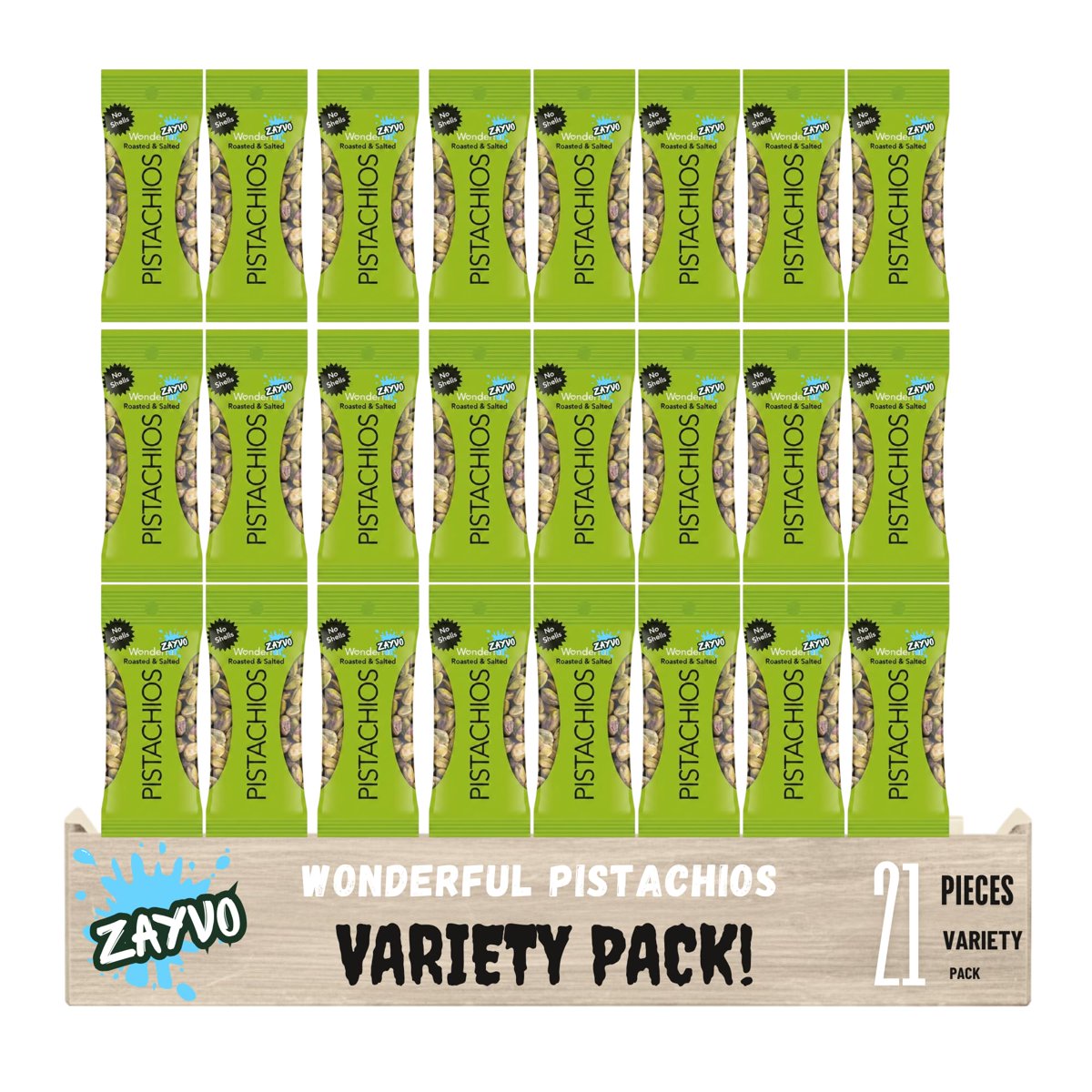 미국직구 Wnerfull Salted & 21g / Wnerfull Salted & Roasted Pistachios, No Shells, 21g Packs, 2 2