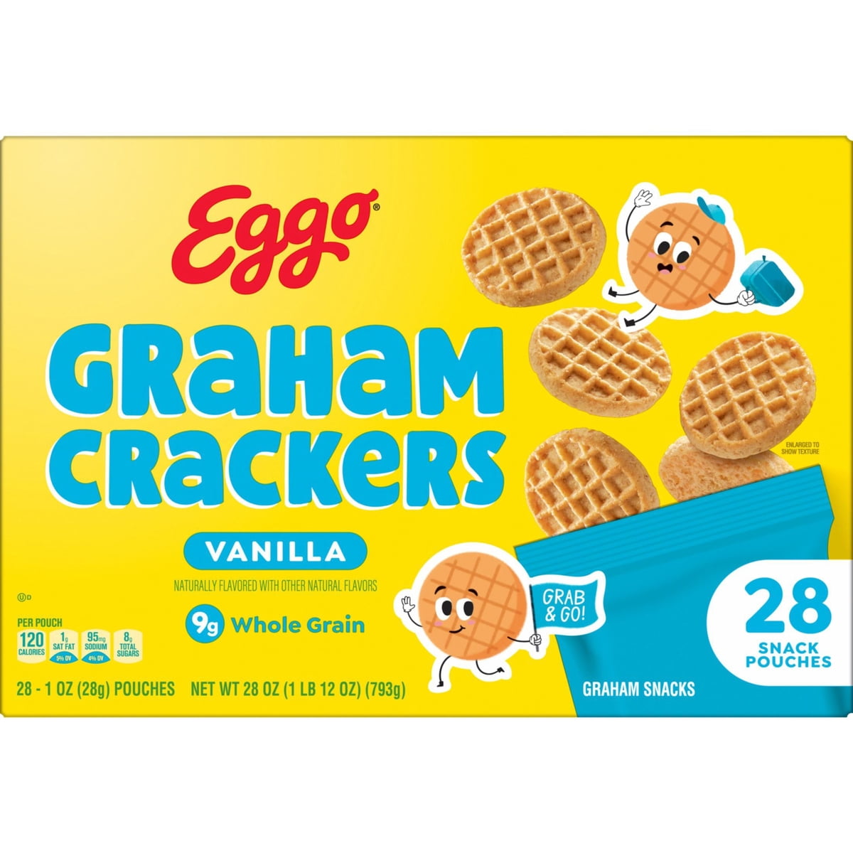 미국직구 Eggo Graham Crackers 과자 28g / Eggo Graham Crackers Vanilla Graham Snacks, 28g, 28 pk. 3