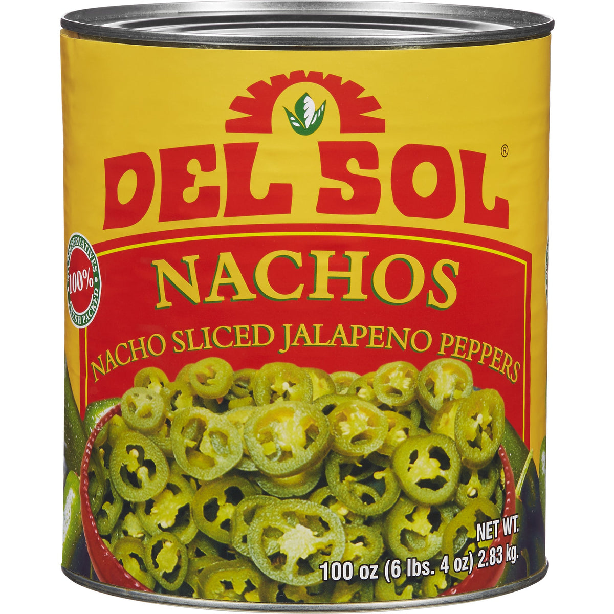 미국직구 Del Sol Nacho Sliced Jalapeno Peppers, #10 can, 6 lbs 4 oz 