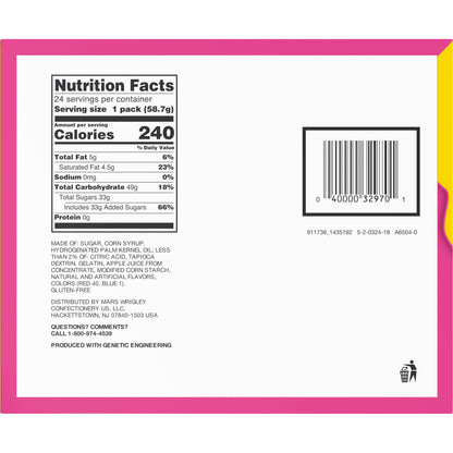 미국직구 스타버스트 Chewy Candy, FaveREDs, 2.07 oz, 24 ct