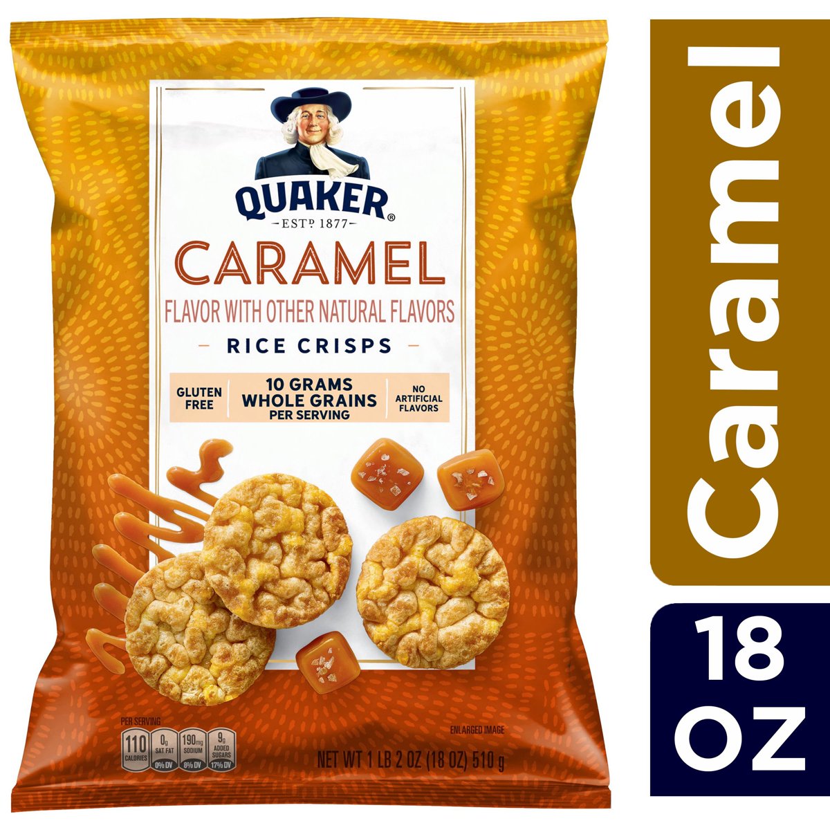 미국직구 Quaker Caramel Flavored 510g / Quaker Caramel Flavored Rice Crisps, 510g 3