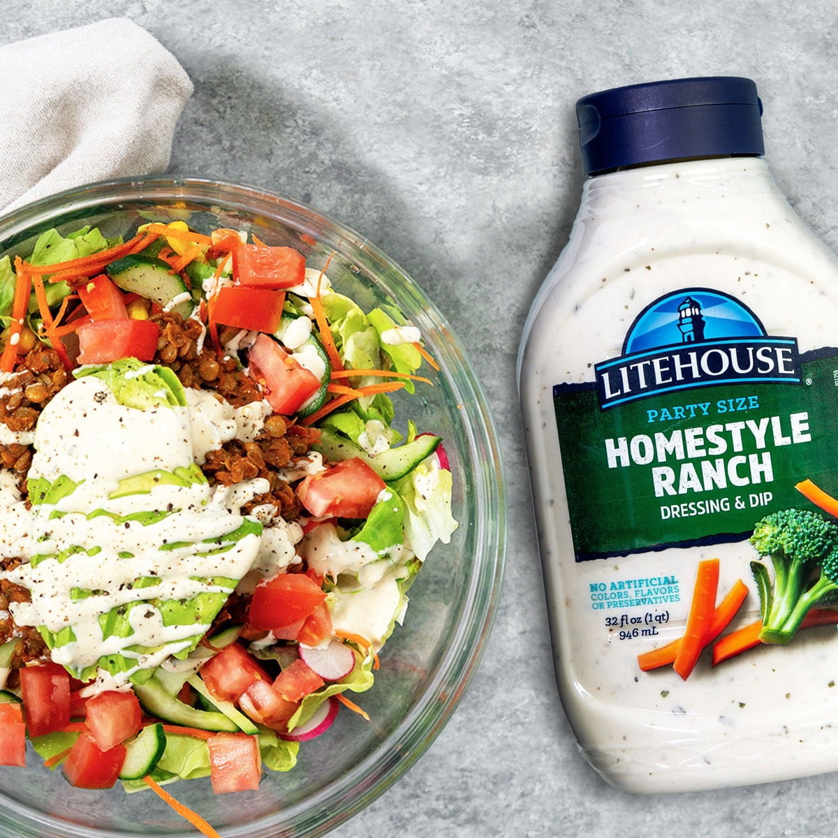 미국직구 Litehouse Homestyle Ranch 946ml / Litehouse Homestyle Ranch Dressing and Dip, 946ml 2