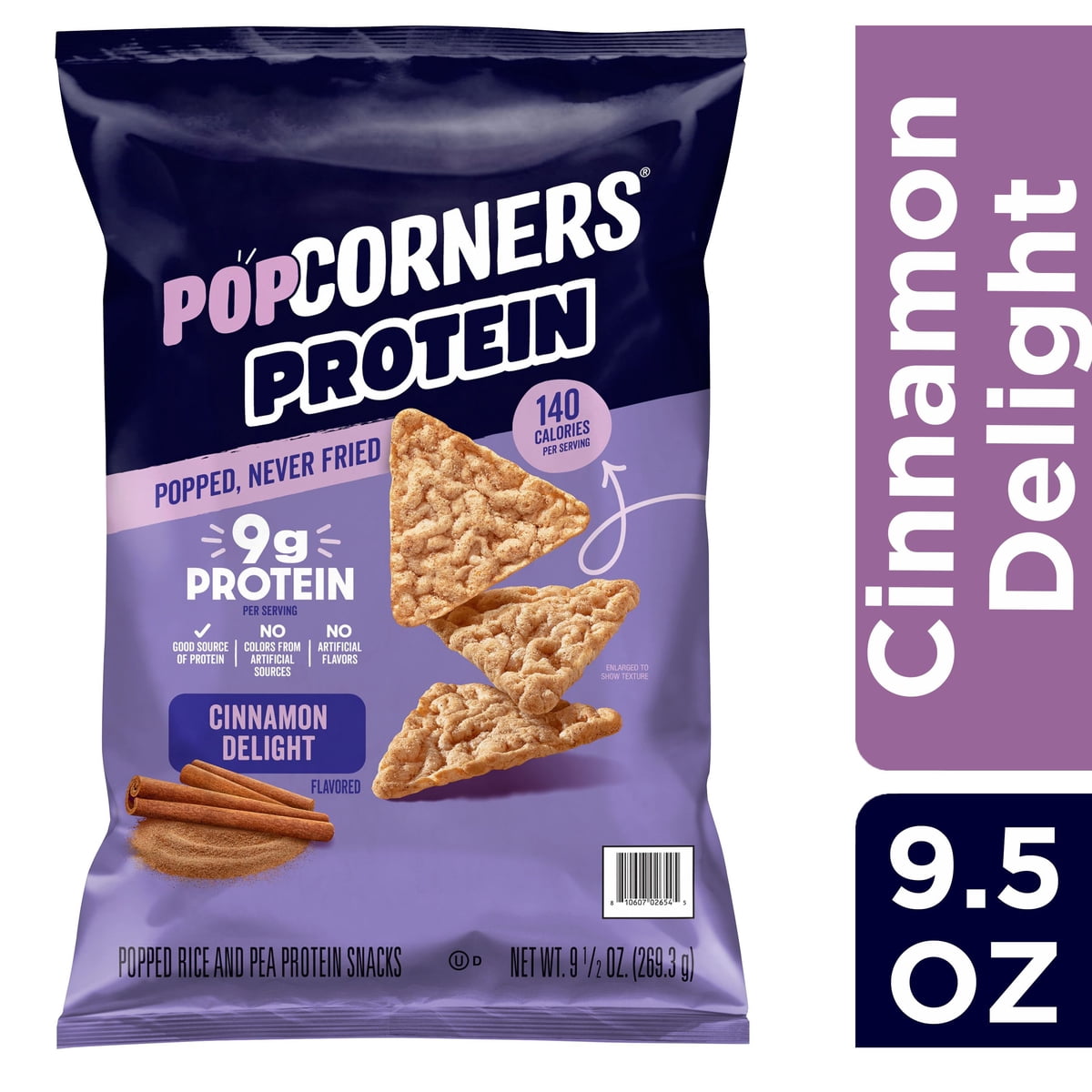 미국직구 PopCorners 269g / PopCorners 9g Protein, Cinnamon Delight Popped Corn Protein Chips,  3