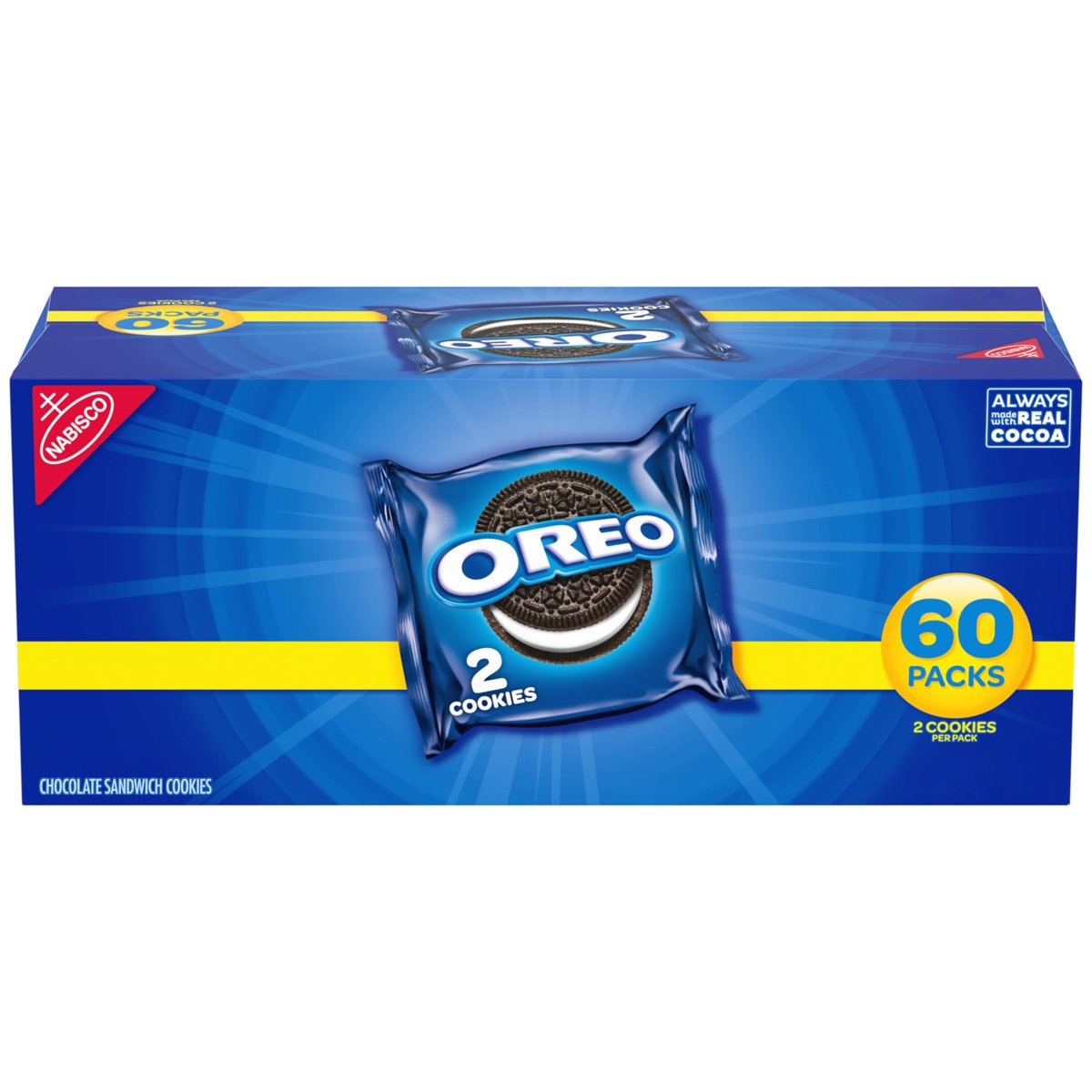 미국직구 3x Oreo 초콜릿 6g / 3x | Oreo Chocolate Sandwich Cookies, 60 Snack Packs (2 Cookies Per  2