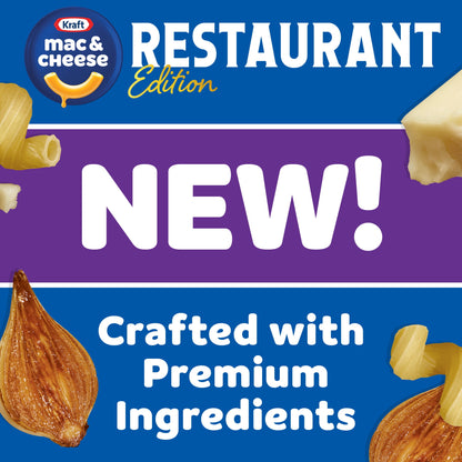 미국직구 크래프트 and Cheese Restaurant Edition Macaroni and Cheese, 1 Box, for Easy Mealtime Solutions, Monterey Jack Caramelized Onion Flavored, Made with R