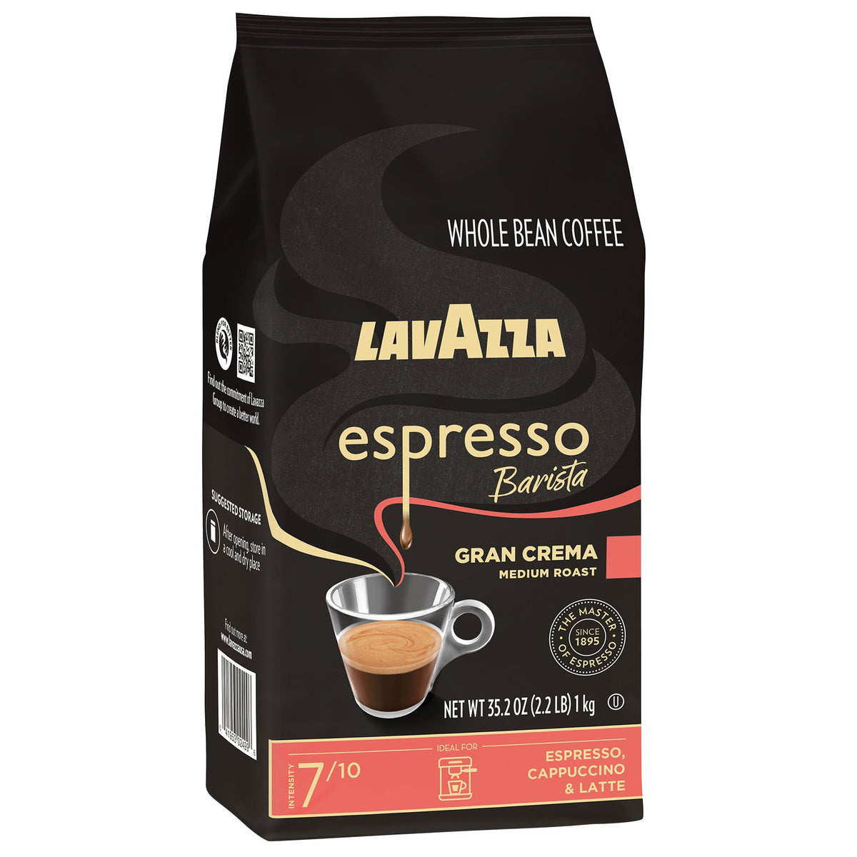 미국직구 Lavazza Espresso Gran Crema Whole Bean Coffee, Medium Roast, 2.2 lbs