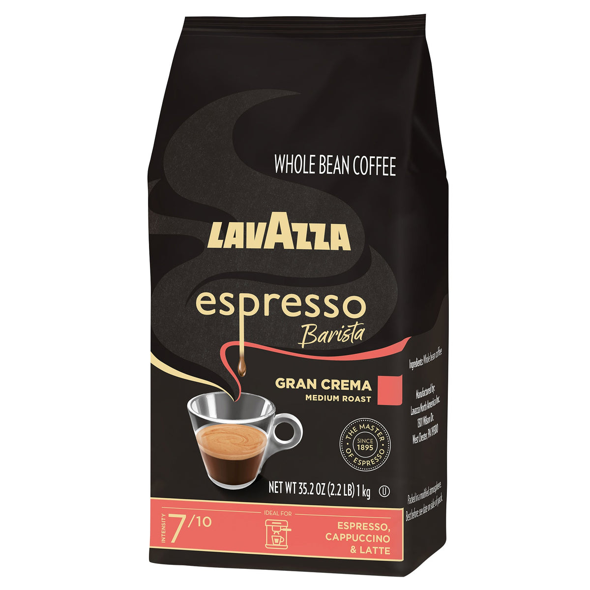미국직구 Lavazza Espresso Gran Crema Whole Bean Coffee, Medium Roast, 2.2 lbs