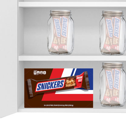 미국직구 스니커즈 Chocolate Candy Bar, Share Size, 3.29 oz, 24 ct