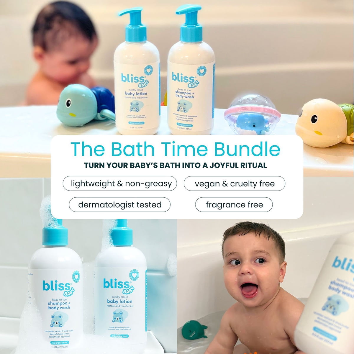 미국직구 Bliss Baby Bath 샴푸 237ml / Bliss Baby Bath Bundle, 2-in-1 Shampoo + Body Wash & Lotio 2