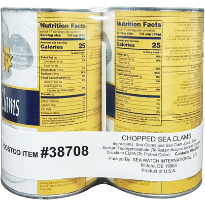 미국직구 SeaWatch Chopped Sea Clams, 51 oz, 2 ct