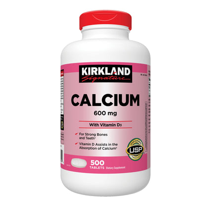 미국직구 커클랜드 비타민D Kirkland Signature Calcium 600 mg. with Vitamin D3, 500 Tablets