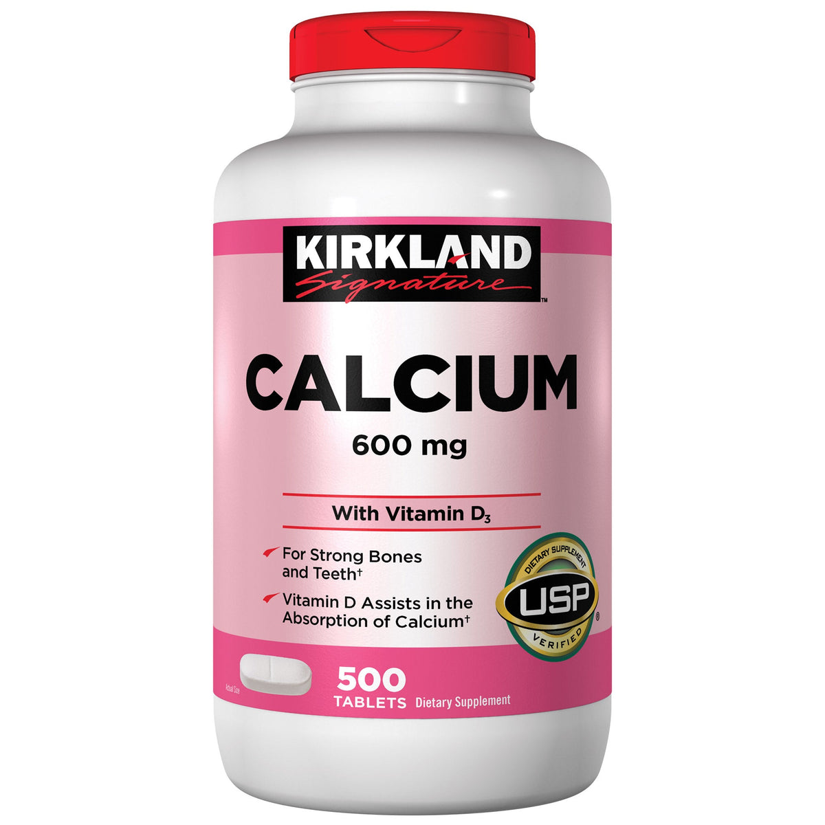 미국직구 커클랜드 비타민D Kirkland Signature Calcium 600 mg. with Vitamin D3, 500 Tablets