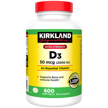미국직구 커클랜드 영양제 Kirkland Signature Extra Strength D3 50 mcg., 600 Softgels