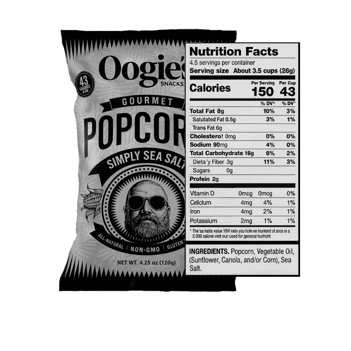 미국직구 Oogie's Snacks Gluten-Free 120g / Oogie's Snacks Gluten-Free Simply Sea Salt Popcorn, 2