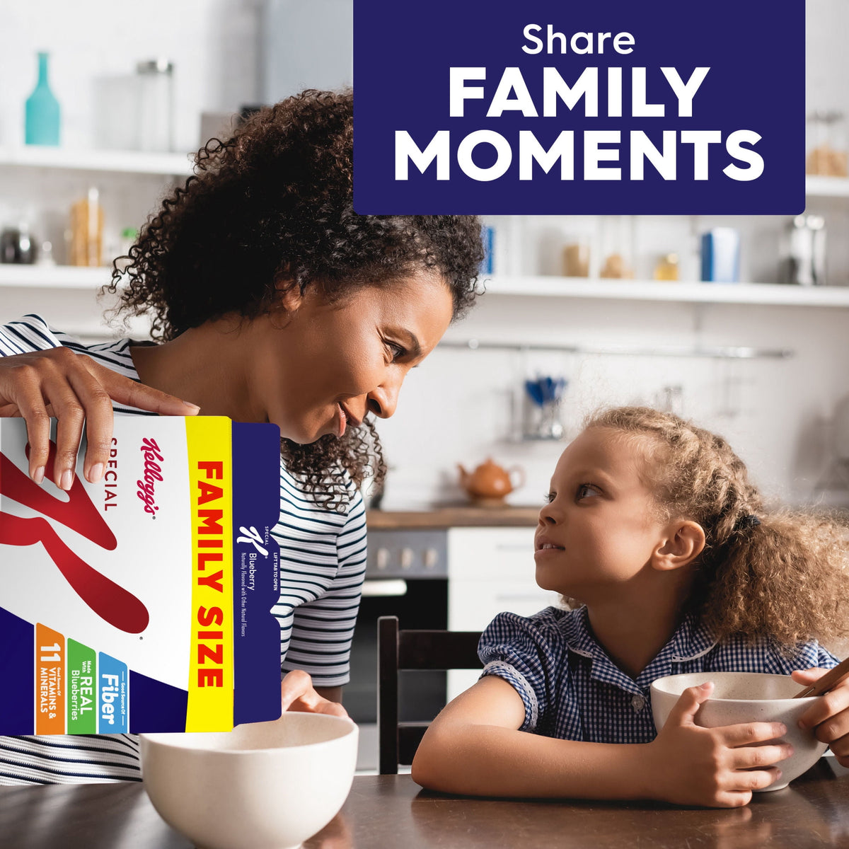 미국직구 스페셜K Kellogg's  Blueberry Breakfast Cereal, Good Source of Fiber, Family Size, 15.5  oz