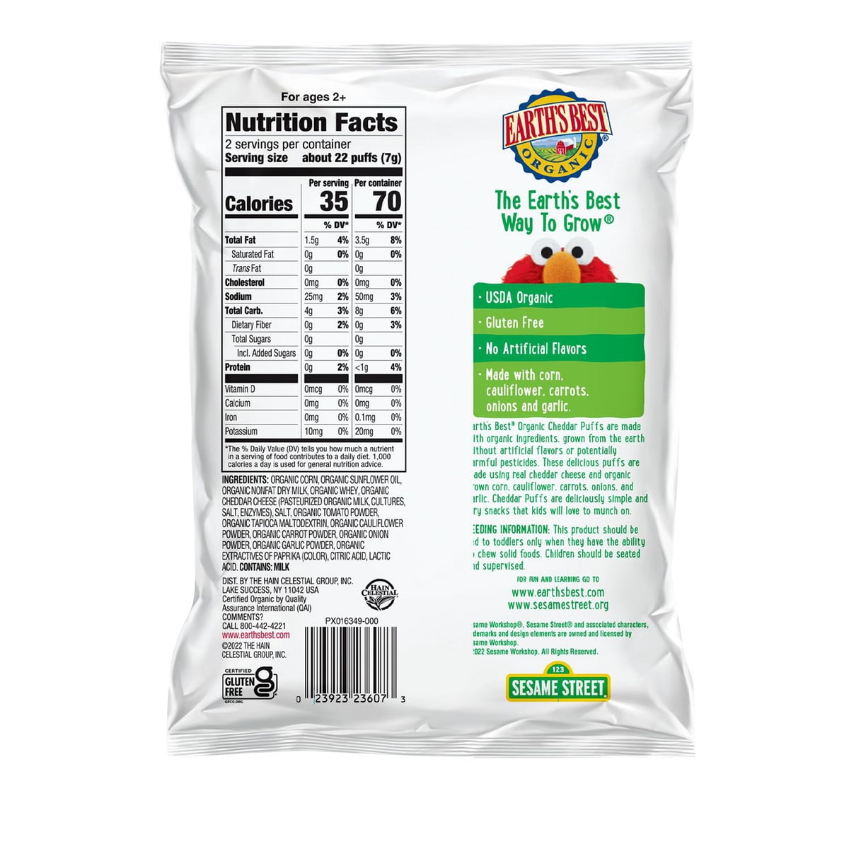 미국직구 Earths Best 1.4kg 16팩 / Earths Best Organic Cheddar Veggie Puffs, .1.4kg, 16 ct. 6