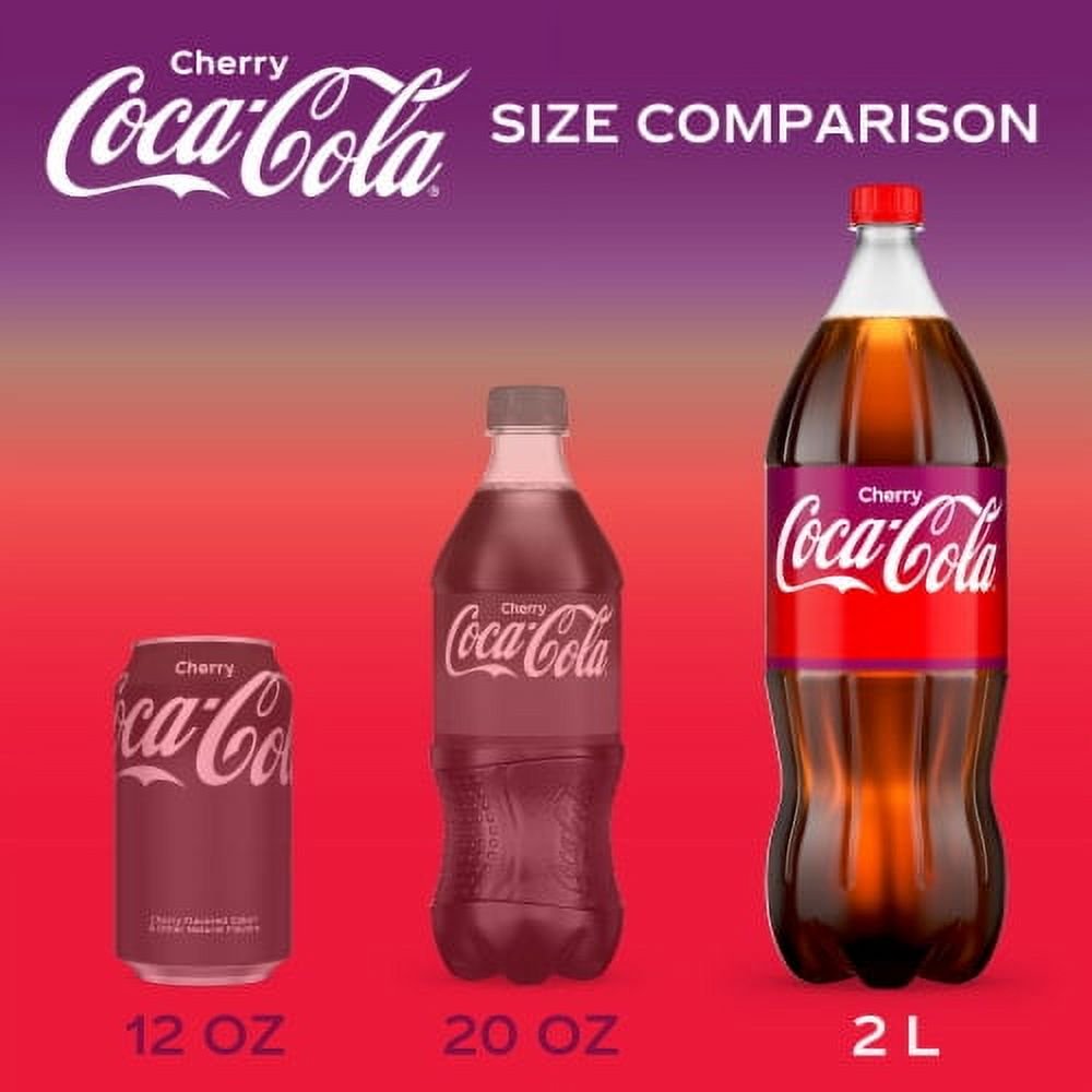 미국직구 Pack of 2팩 / Pack of 2 - Coca-Cola Cherry Soda Bottle 2 liter x2 Bundle 2