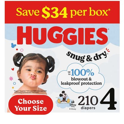 미국직구 하기스 스너그앤드라이 기저귀 / Huggies Snug & Dry Baby Diapers