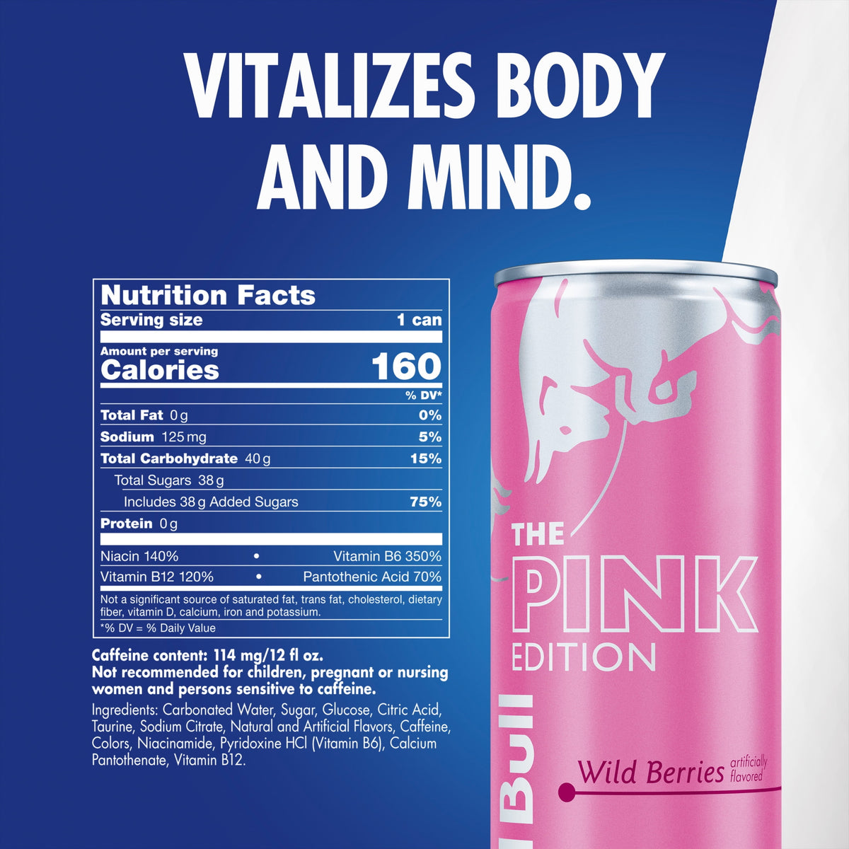 미국직구 레드불 Pink Edition Energy Drink,  Wild Berries,  12 fl. oz.,  6 x 4 Cans