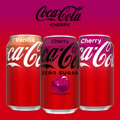 미국직구 코카콜라 Zero Sugar Cherry Soda Pop Fridge Pack Cans, 12 fl oz, 12 Pack