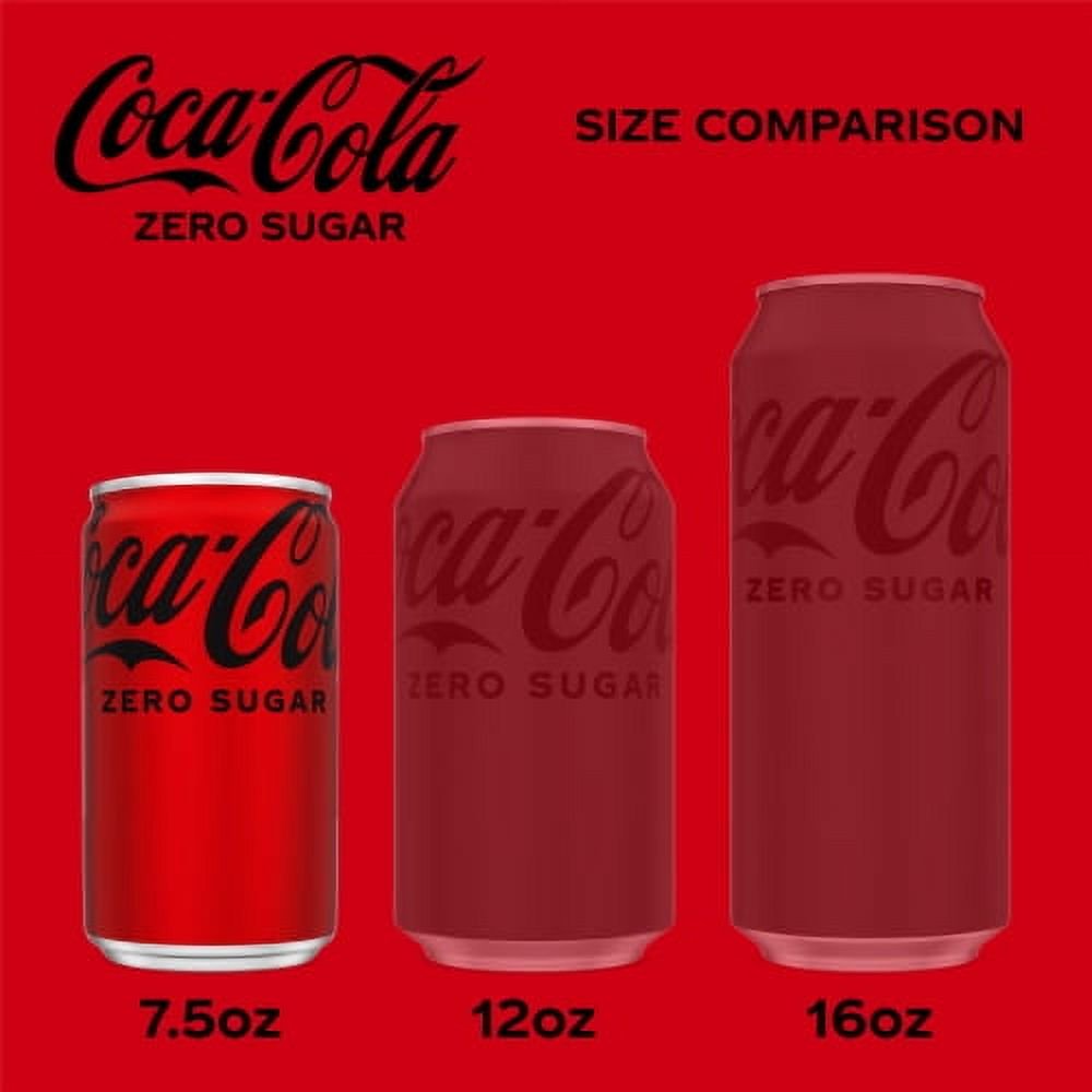 미국직구 Pack of 222ml 2팩 / Pack of 2 - Coca-Cola Zero Sugar Soda Mini Cans 6 pk / 222ml 4