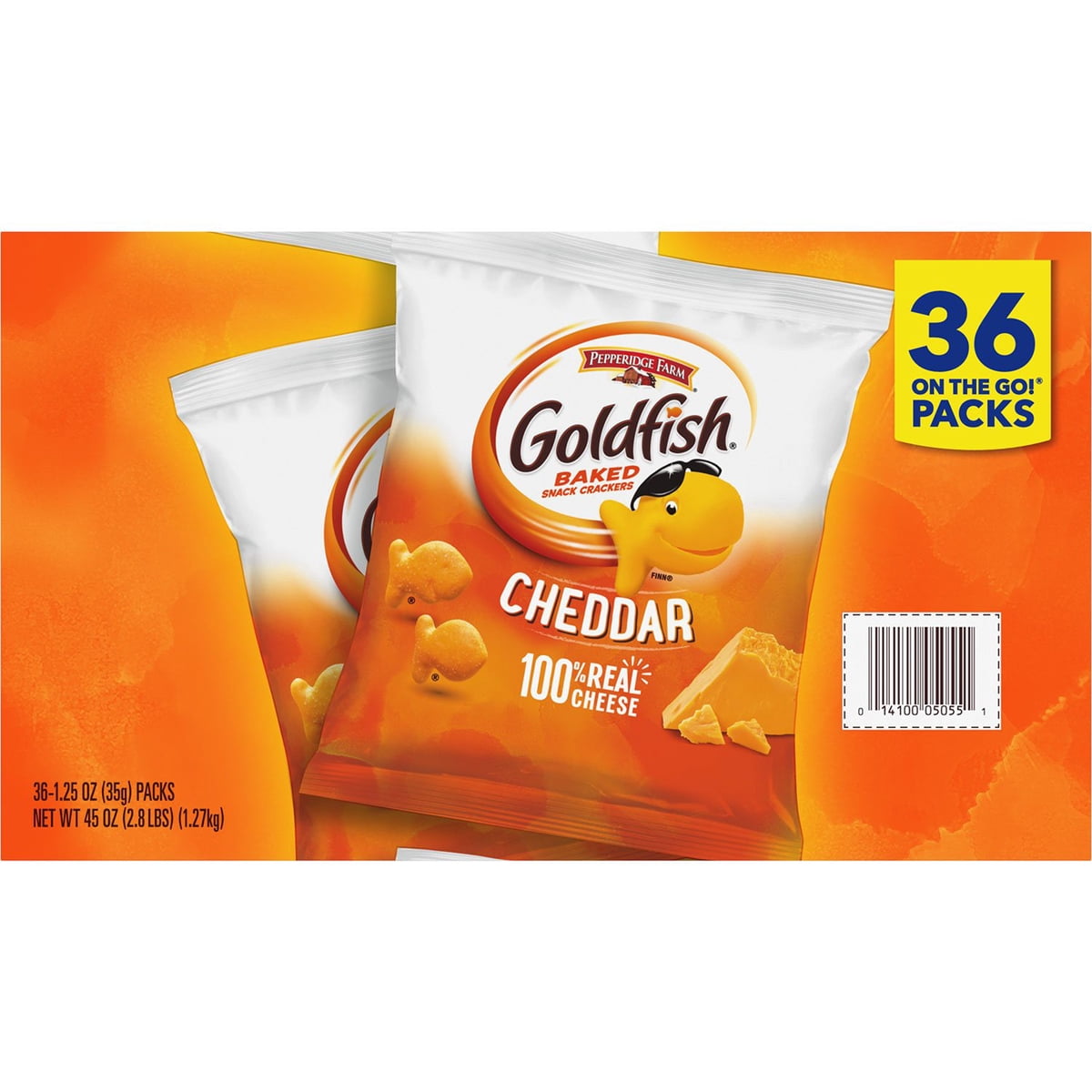 미국직구 Pepperidge Farm Goldfish 과자 35g / Pepperidge Farm Goldfish Cheddar Crackers, 35g, 36  4