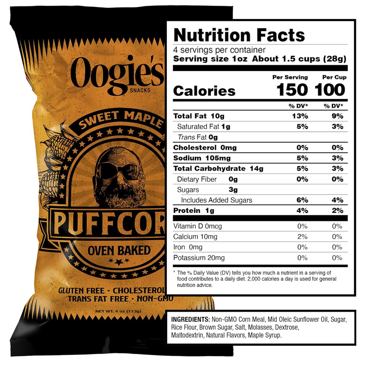 미국직구 Oogie's Snacks Gluten-Free 113g / Oogie's Snacks Gluten-Free Variety Pack Puffcorn, 1 4