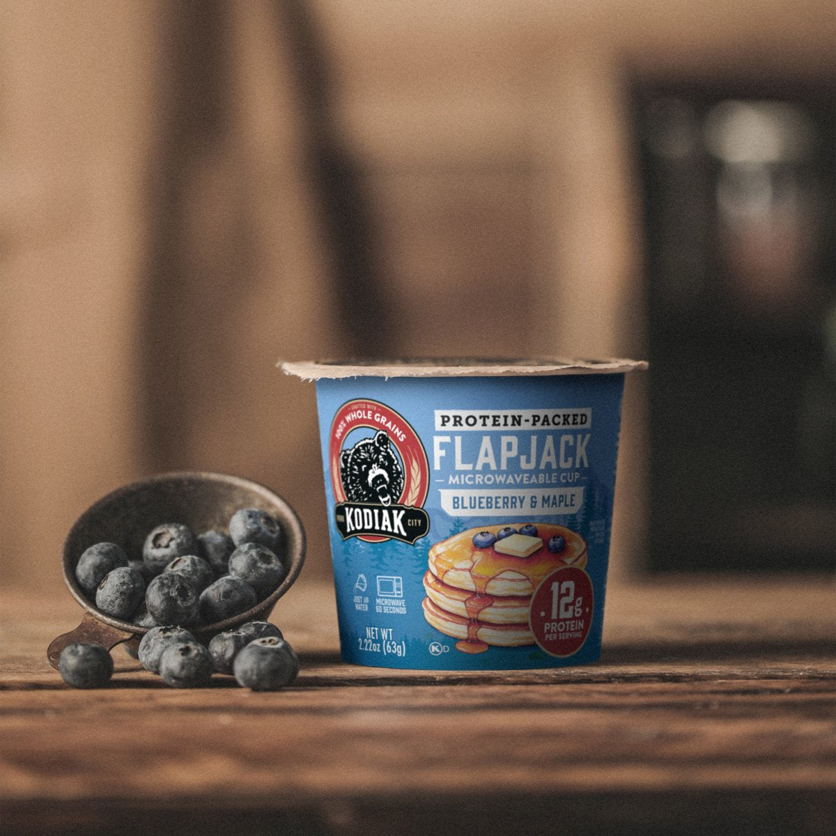 미국직구 Kodiak Protein-Packed Blueberry 63g 2팩 / Kodiak Protein-Packed Blueberry and Maple Pa 2