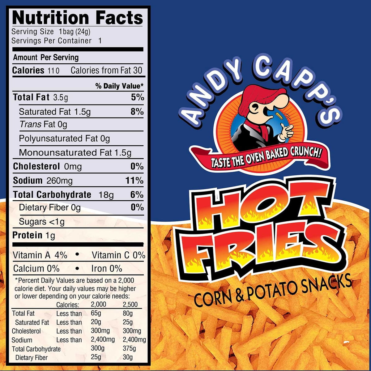 미국직구 Andy Capp's Hot 24g 48팩 / Andy Capp's Hot Fries, Corn & Potato Snacks, 24g, 48 ct. 3