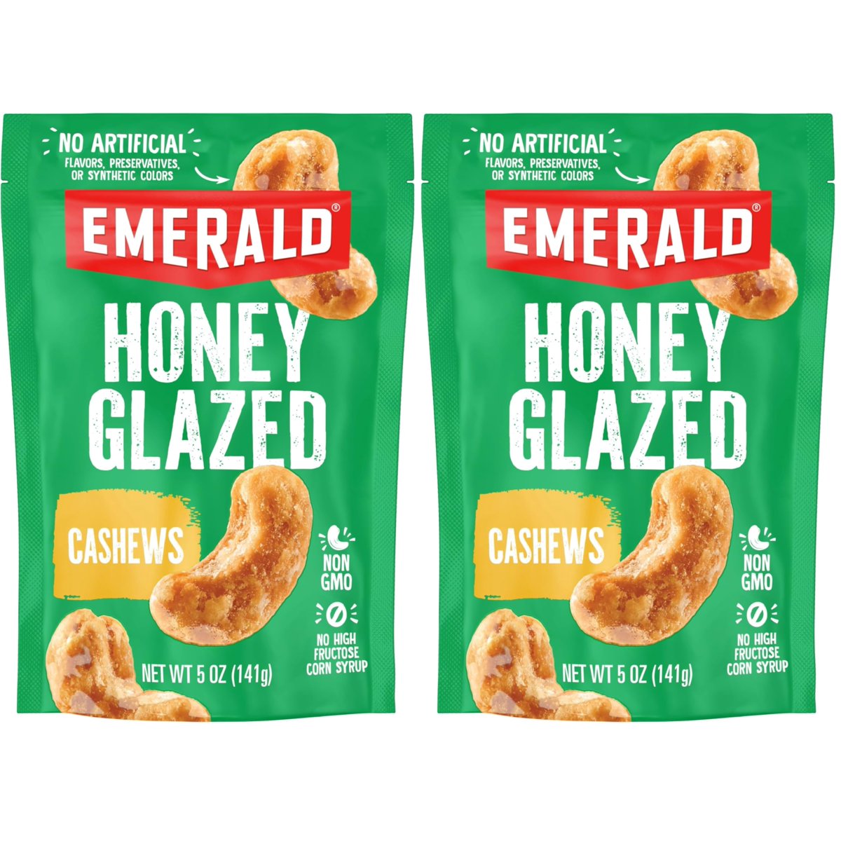 미국직구 2 Pack Emerald 견과 142g 2팩 / 2 Pack | Emerald Honey Glazed Cashews, 2 Bags x 142g Each 4