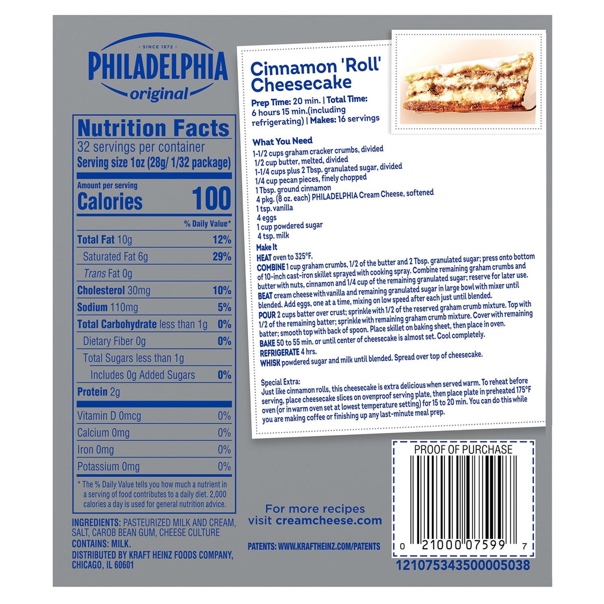 미국직구 Philadelphia 237ml / Philadelphia Original Cream Cheese Blocks, 237ml, 4 pk. 4