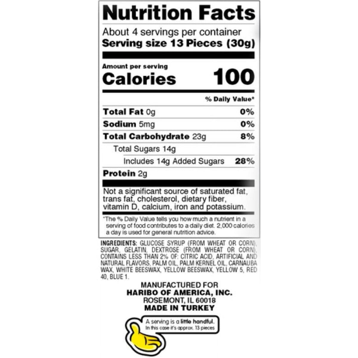 미국직구 HARIBO Goldbears 젤리 113g 2팩 / HARIBO Goldbears Gummy Bears Original Assorted Fruit Fl 2