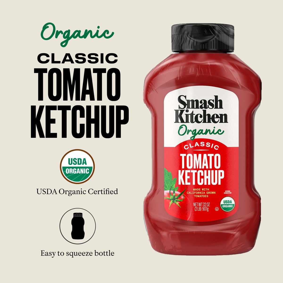 미국직구 Smash Kitchen USDA 907g / Smash Kitchen USDA Organic Tomato Ketchup, 907g, 2 pk. 4