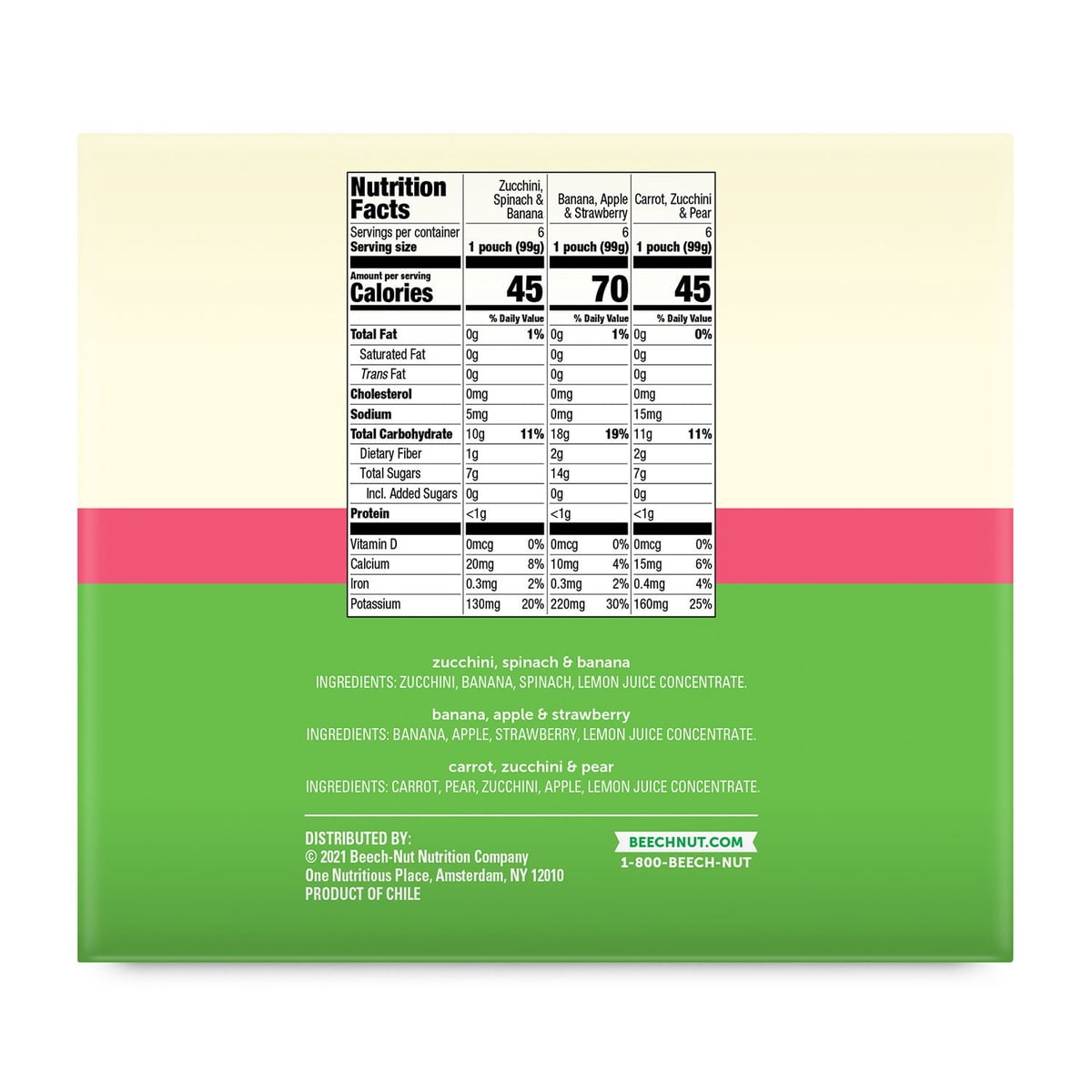 미국직구 Beech-Nut Veggies and 견과 99g 18팩 / Beech-Nut Veggies and Fruities Stage 2 Baby Food P 2