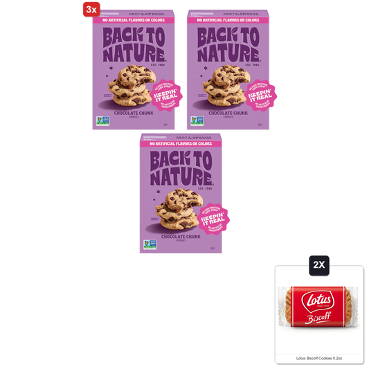 미국직구 3x Back To 초콜릿 6팩 / 3x | Back To Nature - Chocolate Chunk Cookies - Made With Seriously Ta 1