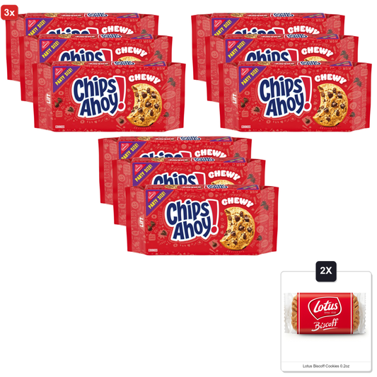 미국직구 3x Chips Ahoy 초콜릿 737g 3팩 / 3x | Chips Ahoy! Chewy Chocolate Chip Cookies, Party Size, 737g (Pa 1