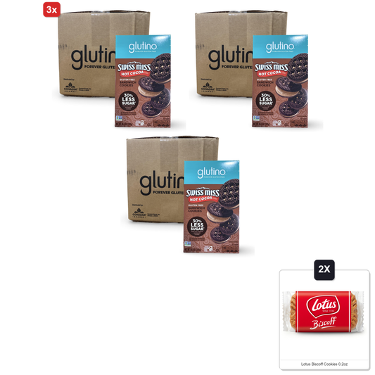미국직구 3x Glutino Swiss 과자 6g 8팩 / 3x | Glutino Swiss Miss Hot Cocoa Sandwich Cookies, Gluten Free, Le 1