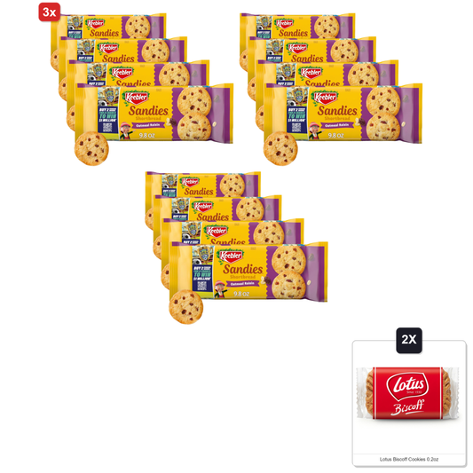 미국직구 3x Keebler Sandies 과자 278g 4팩 / 3x | Keebler Sandies Shortbread Oatmeal Raisin Cookies, Pantry  1