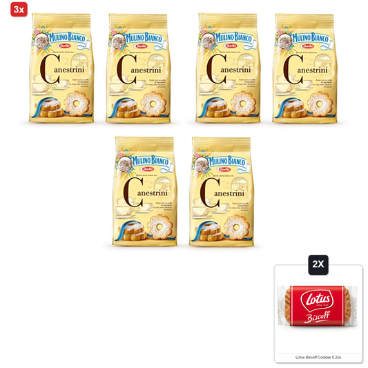 미국직구 3x Mulino Bianco 과자 200g 2팩 / 3x | Mulino Bianco:"Canestrini" Biscuits With Icing Sugar - 200g  1