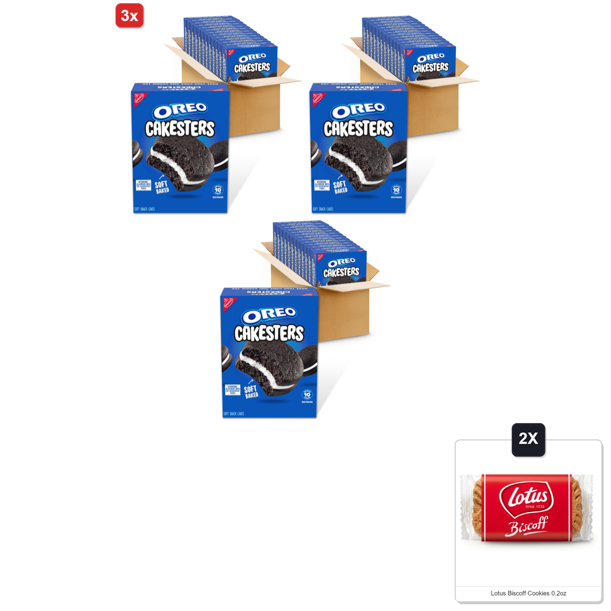 미국직구 3x Oreo Cakesters 과자 6g / 3x | Oreo Cakesters Soft Snack Cakes, 12 - 5 Count Packs (60 Total Sn 1